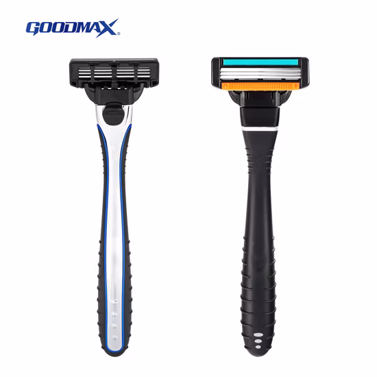 亜鉛合金ハンドル 3 ブレード男性シェービングバーバーフェイスシステムかみそり
